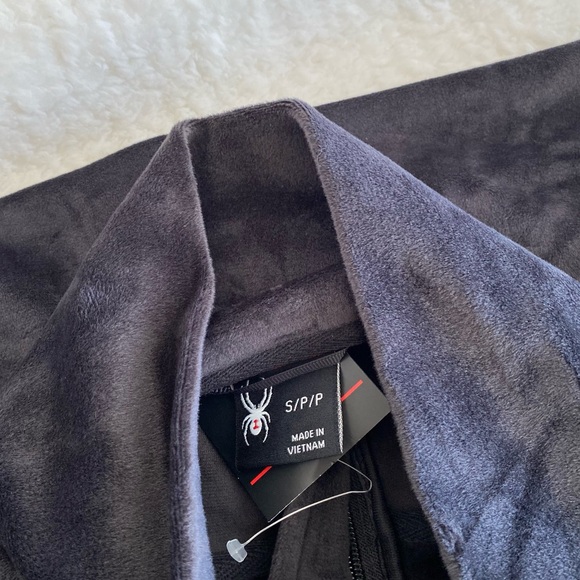 Spyder Women's Full Zip Front Velour Fleece Jacket, Black, Size S,M,XL - Picture 13 of 15